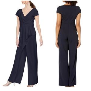 NWT Adrian Papell CREPE CASCADE JUMPSUIT. Size 12